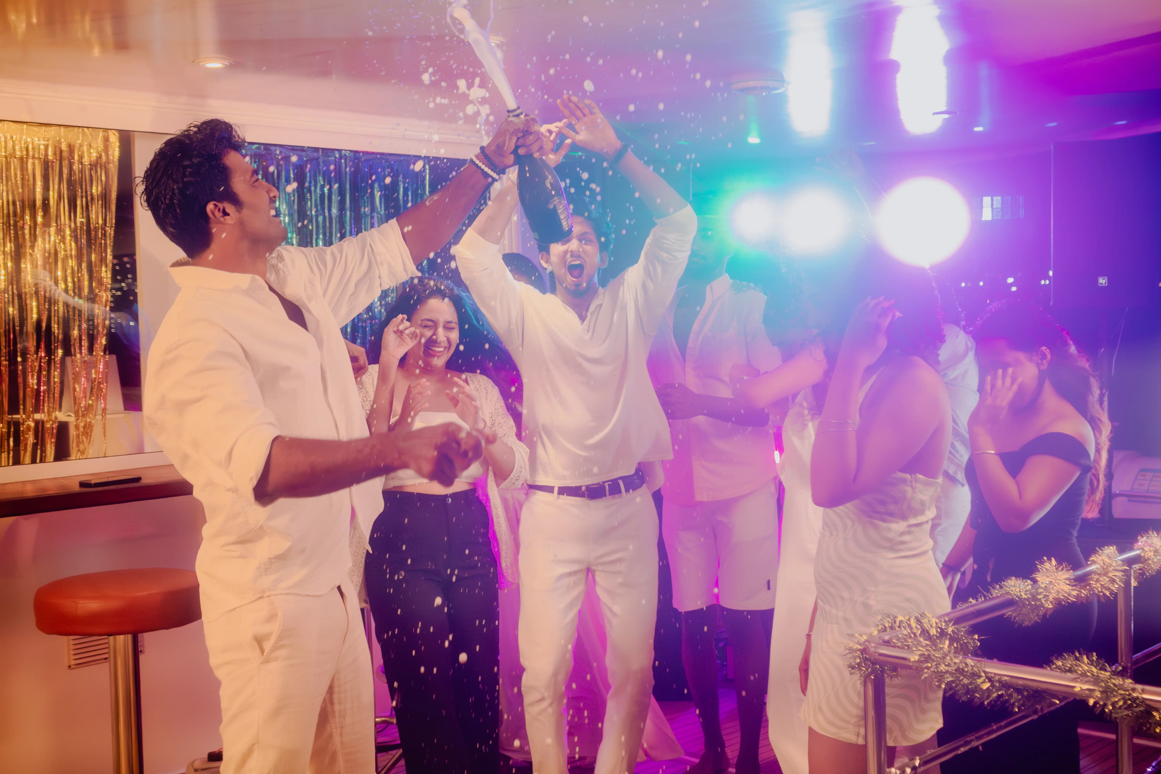A private group celebration aboard a Sail Lanka vessel