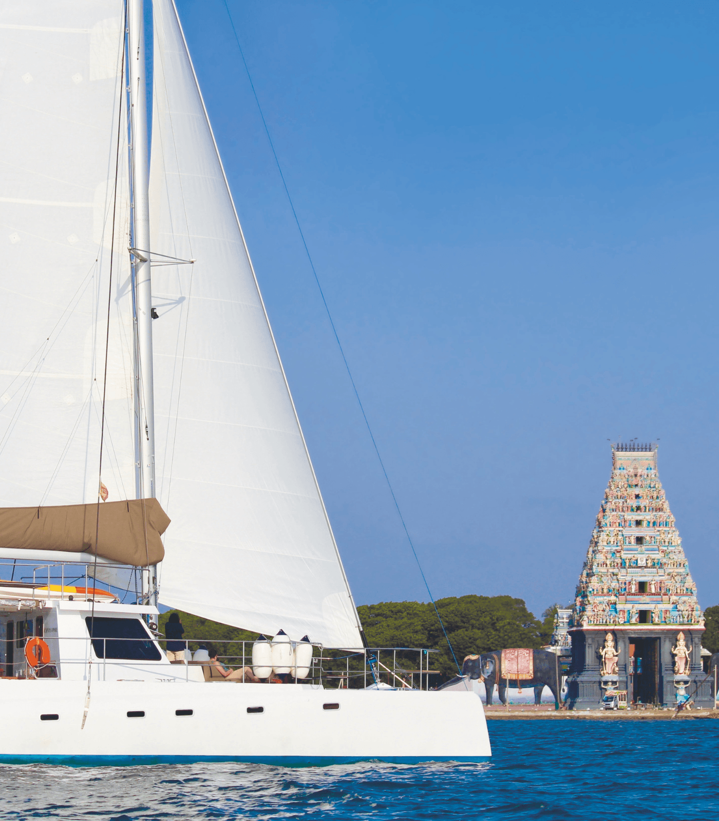 A Sail Lanka vessel on an open-ocean expedition passage